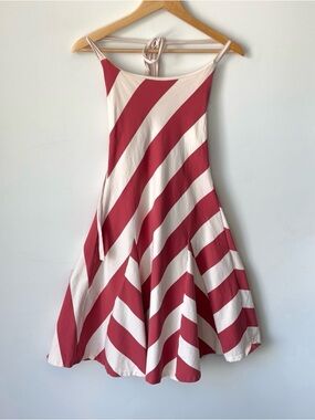 Ralph Lauren Rugby Striped Summer Dress Size S Stretch Jersey Knit Halter Flare